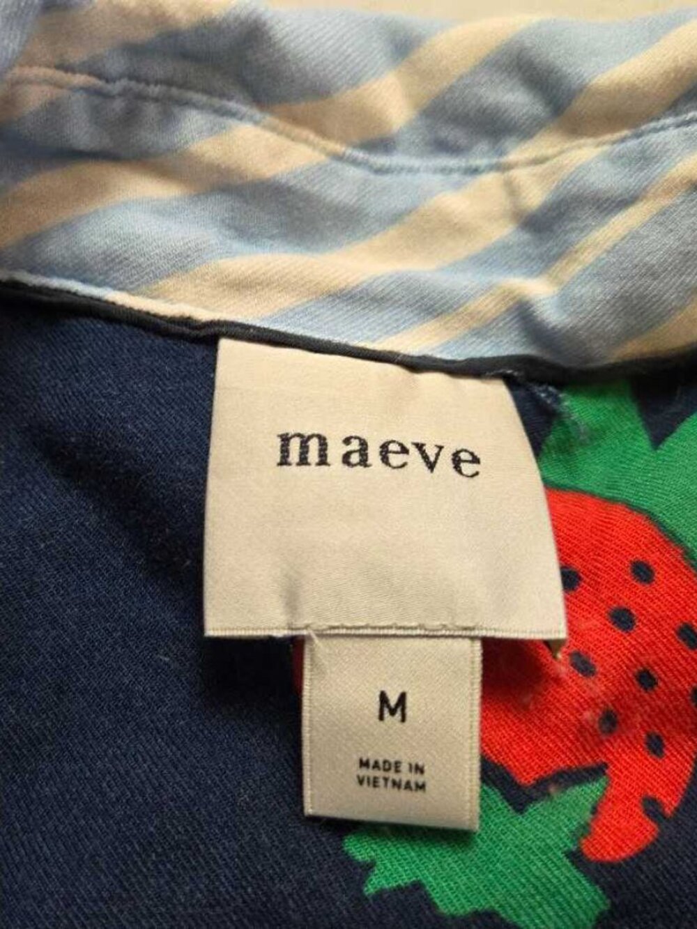 M Maeve x Anthropologie Paz contrast button down shirt blouse red #5 - Picture 5 of 11